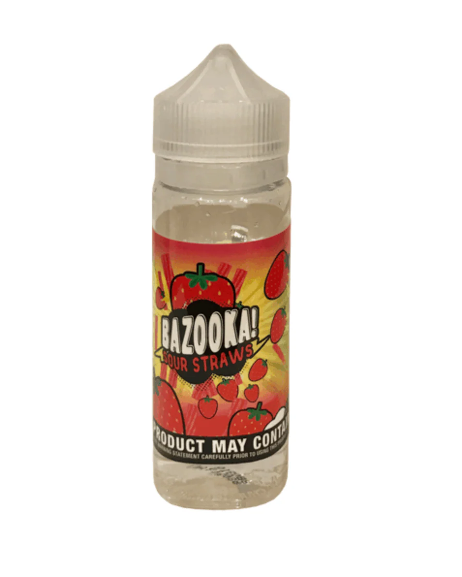 Bazooka Sour Straws E-Liquid 100ml Short Fill - Image 8