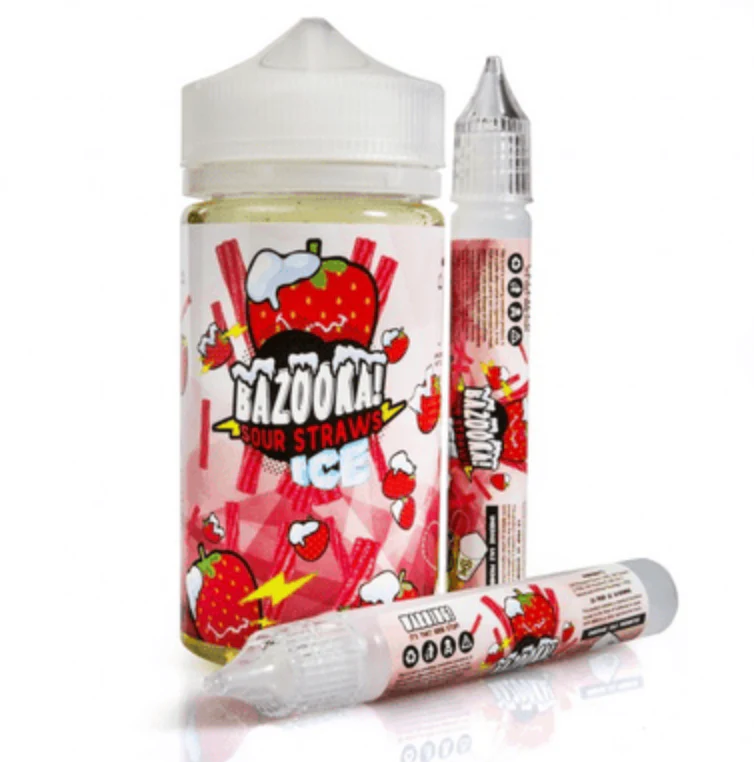 Bazooka Sour Straws E-Liquid 100ml Short Fill - Image 9