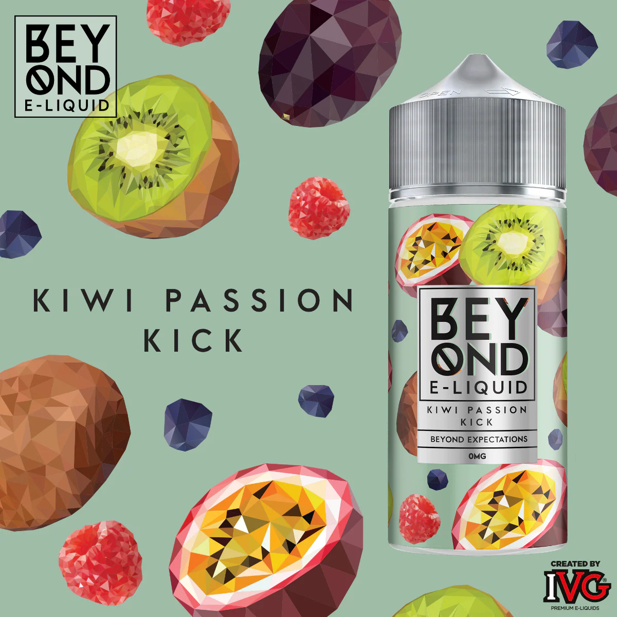 Beyond IVG Eliquid Kiwi Passion Kick 100ml Shortfill - Image 3