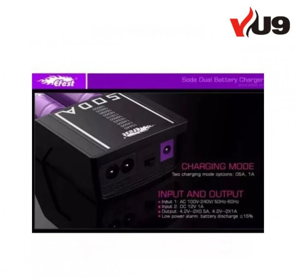 EFEST SODA BATTERY CHARGER UNIVERSAL 18650+ - Image 3