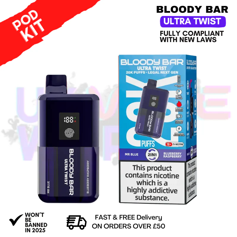 Bloody Bar 20K Puff Ultra Twist Pre-Filled Bar | Only £8.99 - Image 3