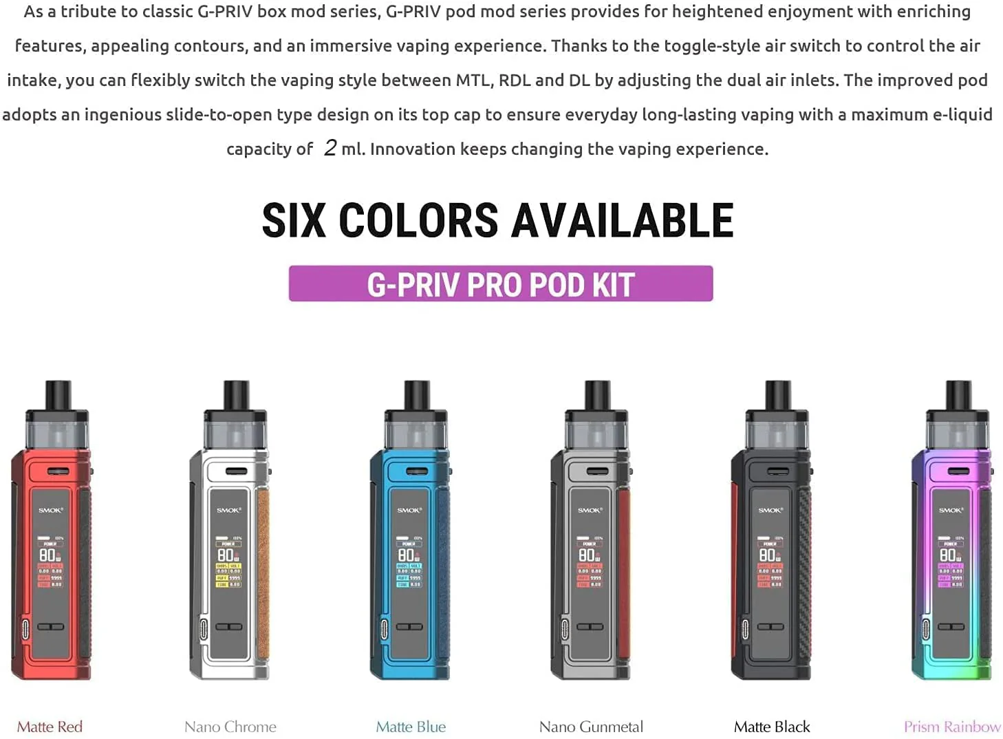 Smok G Priv Pro Pod Vape KiT - Image 3